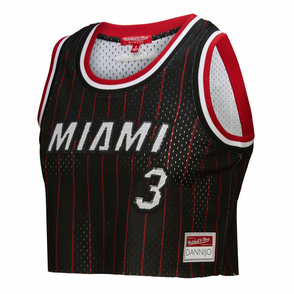 NBA Dwyane Wade Miami Heat x DANNIJO Women's Fashion Cropped Basketball Jersey