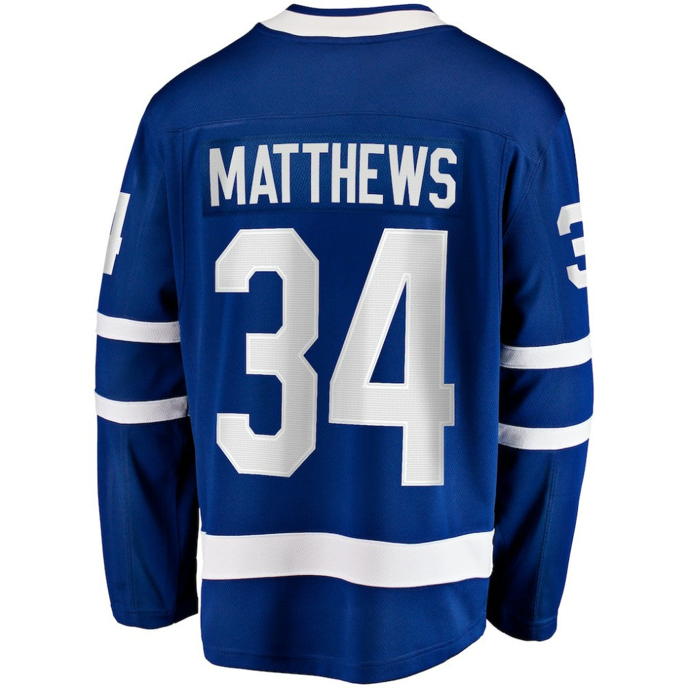 NHL Blue Auston Matthews Toronto Maple Leafs Fanatics Captain Patch Home Breakaway Player Jersey