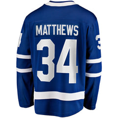 NHL Blue Auston Matthews Toronto Maple Leafs Fanatics Captain Patch Home Breakaway Player Jersey