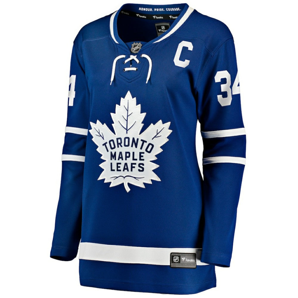 NHL Blue Auston Matthews Toronto Maple Leafs Fanatics Women's Captain Patch Home Breakaway Player Jersey