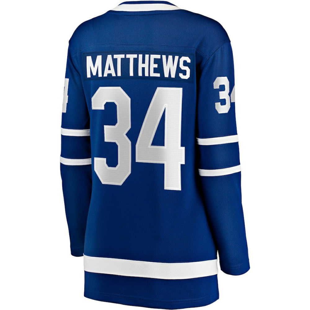 NHL Blue Auston Matthews Toronto Maple Leafs Fanatics Women's Captain Patch Home Breakaway Player Jersey