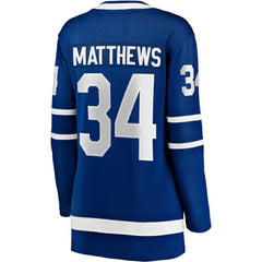 NHL Blue Auston Matthews Toronto Maple Leafs Fanatics Women's Captain Patch Home Breakaway Player Jersey