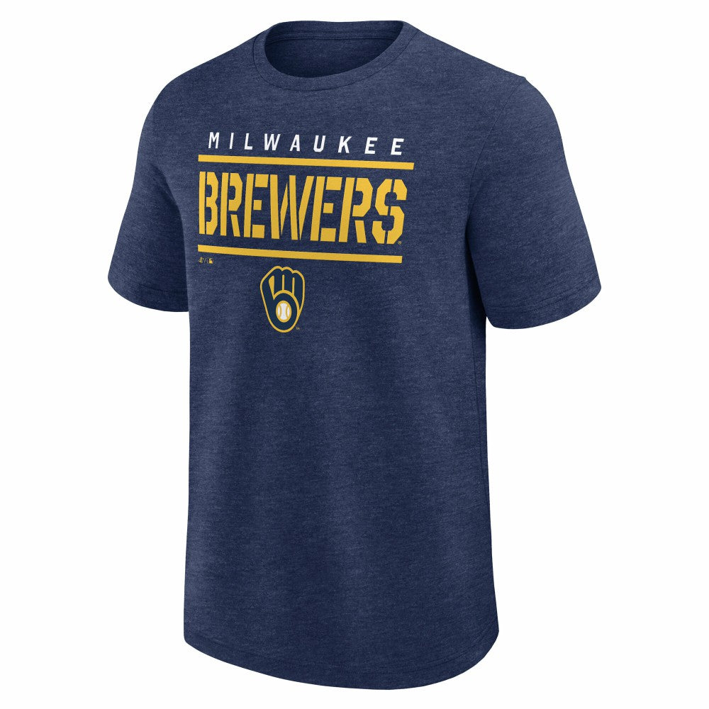 MLB Milwaukee Brewers Logo Athletic Top Notch T-Shirt