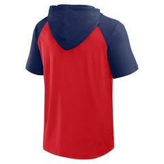 MLB St. Louis Cardinals Logo Athletic Prime Raglan Short Sleeve Hoodie T-Shirt