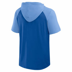 MLB Kansas City Royals Logo Athletic Prime Raglan Short Sleeve Hoodie T-Shirt