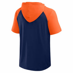 MLB Houston Astros Logo Athletic Prime Raglan Short Sleeve Hoodie T-Shirt