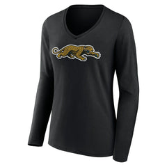 Women's Classic Logo Long Sleeve V-Neck T-Shirt - Jacksonville Jaguars