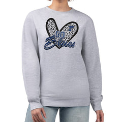 NHL Heather Gray St. Louis Blues G-III 4Her by Carl Banks Women's Animal Print Heart Fleece Pullover Sweatshirt