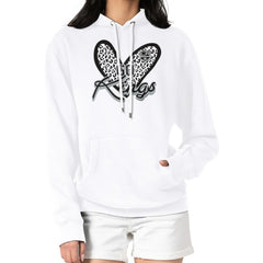 NHL White Los Angeles Kings G-III 4Her by Carl Banks Women's Animal Print Heart Fleece Pullover Hoodie