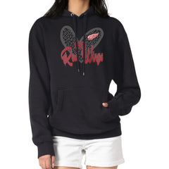NHL Black Detroit Red Wings G-III 4Her by Carl Banks Women's Animal Print Heart Fleece Pullover Hoodie