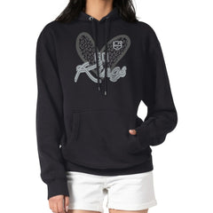NHL Black Los Angeles Kings G-III 4Her by Carl Banks Women's Animal Print Heart Fleece Pullover Hoodie