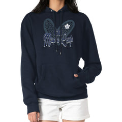 NHL Navy Toronto Maple Leafs G-III 4Her by Carl Banks Women's Animal Print Heart Fleece Pullover Hoodie