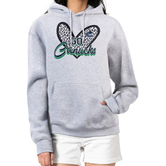 NHL Heather Gray Vancouver Canucks G-III 4Her by Carl Banks Women's Animal Print Heart Fleece Pullover Hoodie