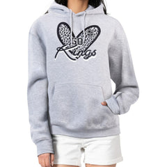 NHL Heather Gray Los Angeles Kings G-III 4Her by Carl Banks Women's Animal Print Heart Fleece Pullover Hoodie