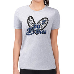 NHL Heather Gray St. Louis Blues G-III 4Her by Carl Banks Women's Super-Slim Fit Lightweight Animal Print Heart T-Shirt