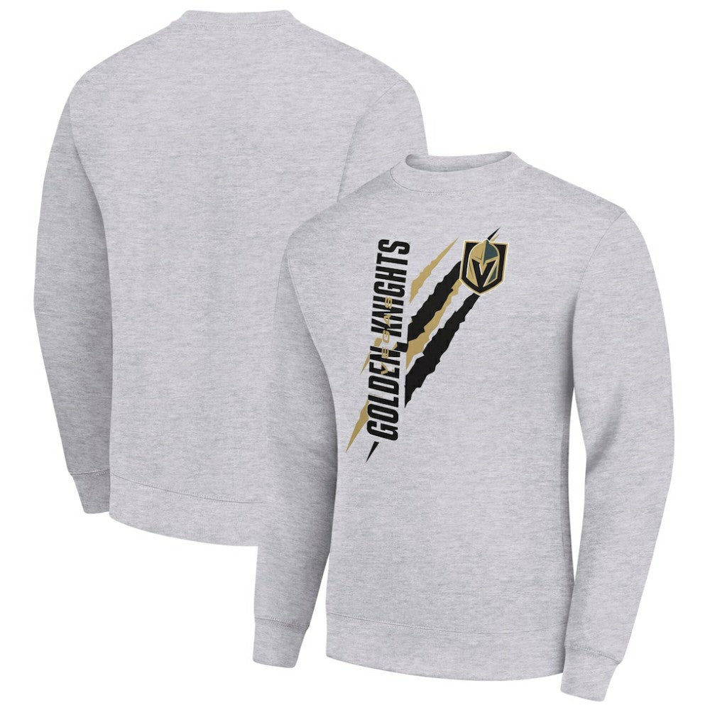 NHL Heather Gray Vegas Golden Knights Starter Color Scratch Pullover Sweatshirt