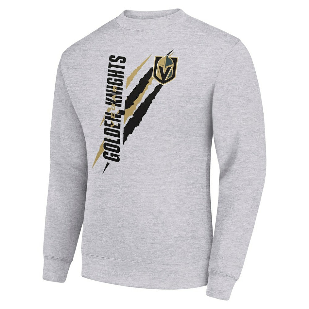 NHL Heather Gray Vegas Golden Knights Starter Color Scratch Pullover Sweatshirt