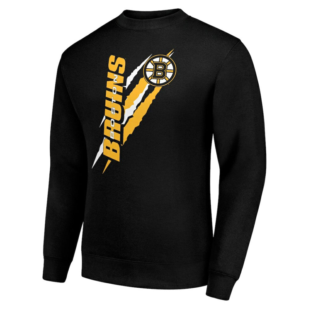 NHL Black Boston Bruins Starter Color Scratch Pullover Sweatshirt