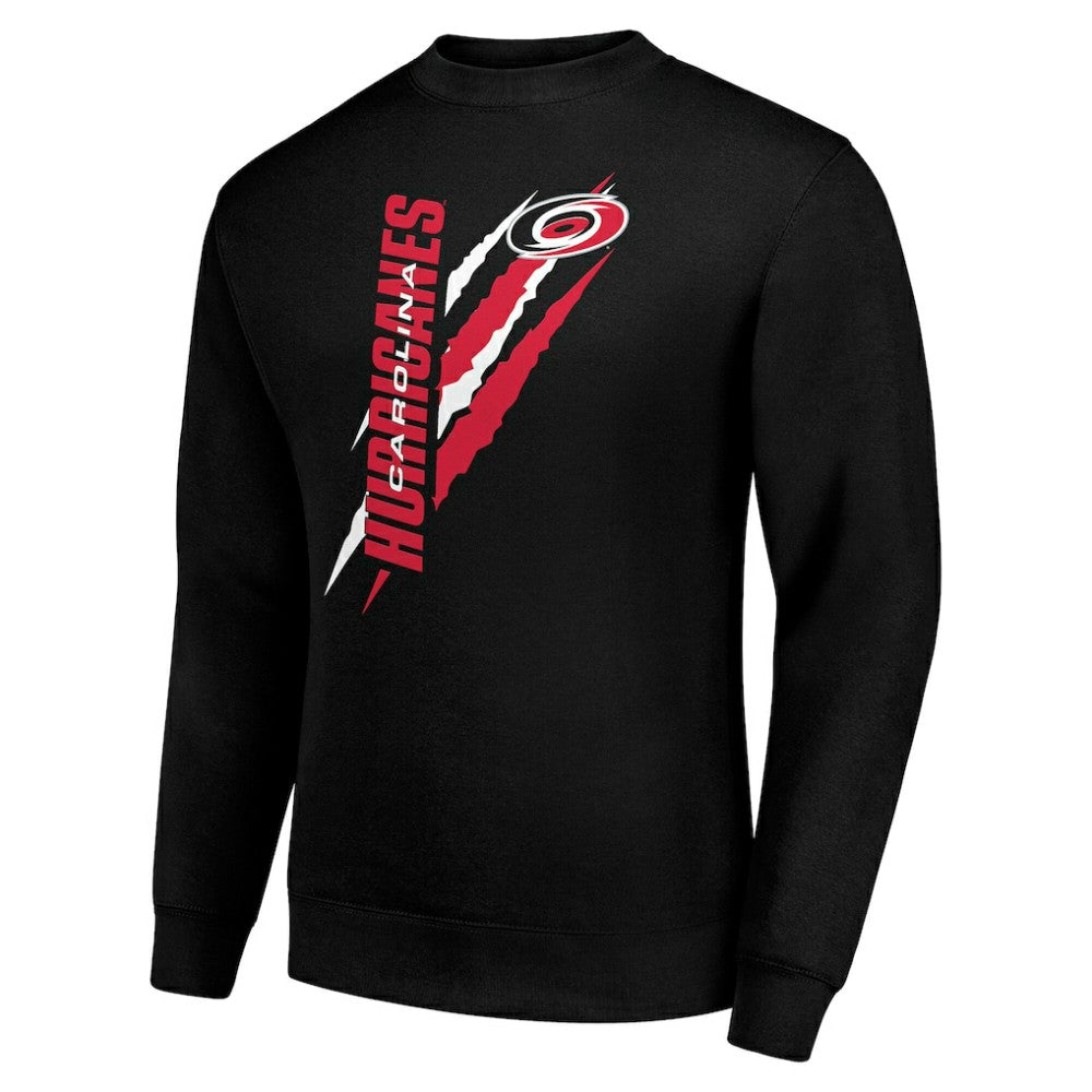 NHL Black Carolina Hurricanes Starter Color Scratch Pullover Sweatshirt