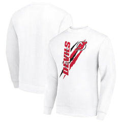 NHL White New Jersey Devils Starter Color Scratch Pullover Sweatshirt