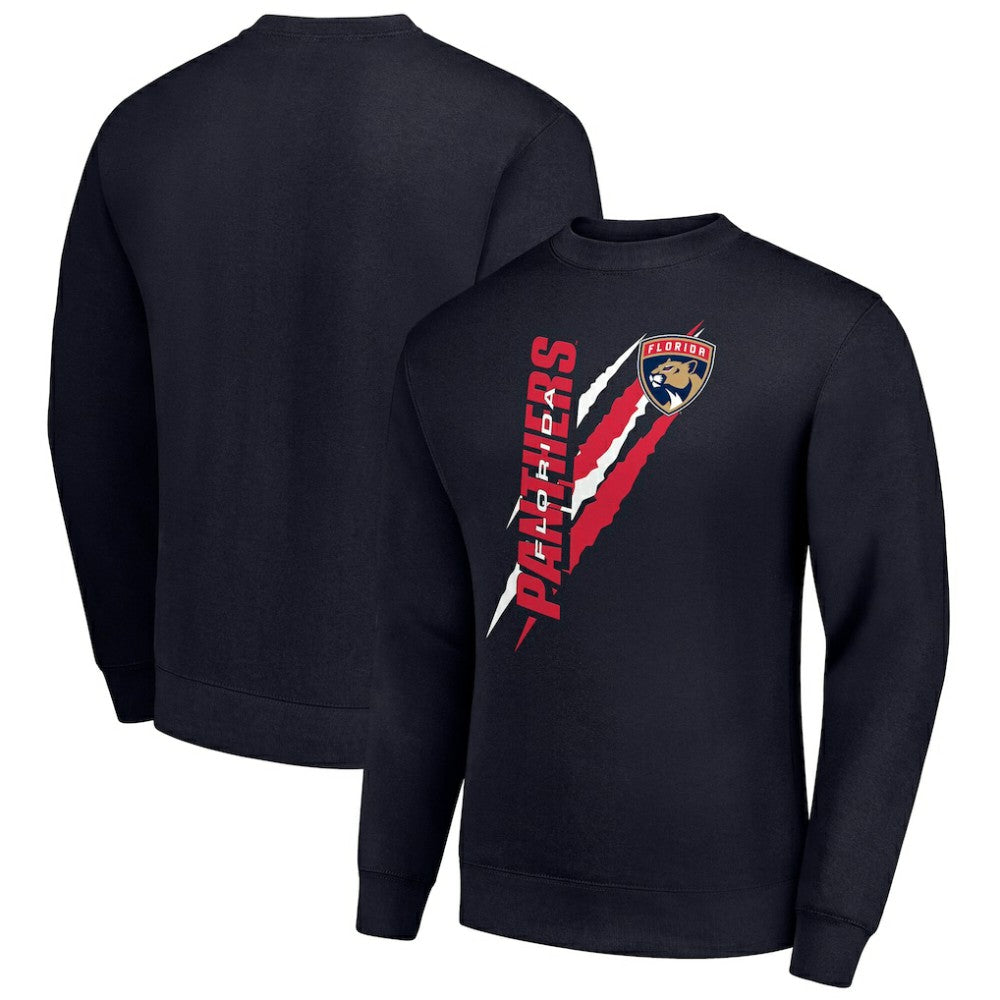 NHL Navy Florida Panthers Starter Color Scratch Pullover Sweatshirt