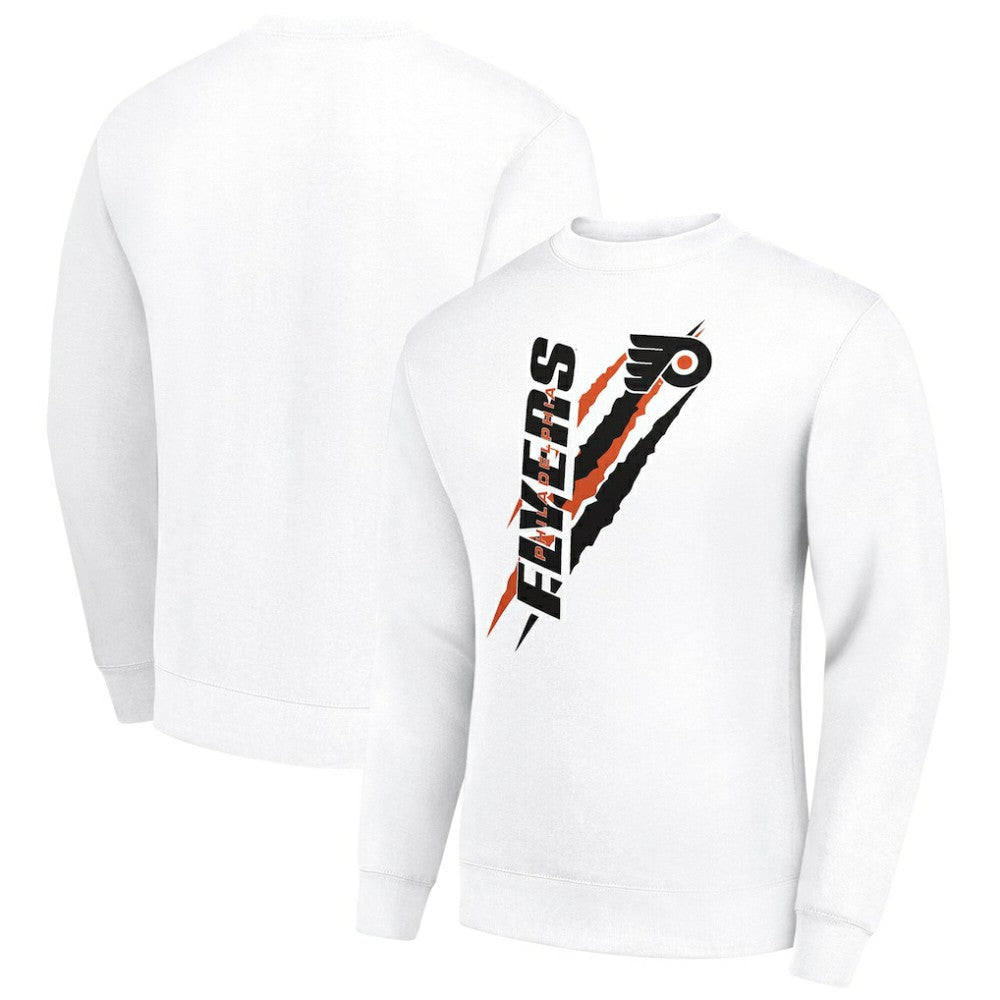 NHL White Philadelphia Flyers Starter Color Scratch Pullover Sweatshirt