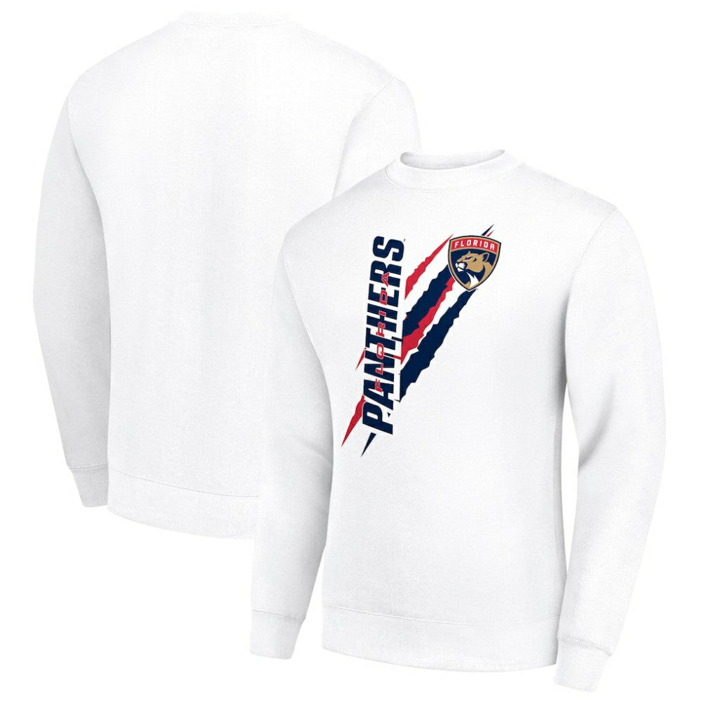NHL White Florida Panthers Starter Color Scratch Pullover Sweatshirt