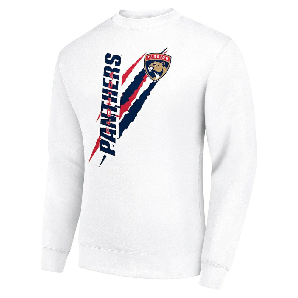 NHL White Florida Panthers Starter Color Scratch Pullover Sweatshirt