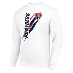 NHL White Florida Panthers Starter Color Scratch Pullover Sweatshirt