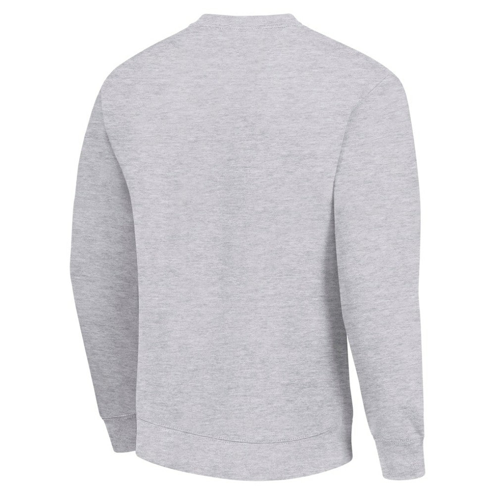 NHL Heather Gray Toronto Maple Leafs Starter Stick And Puck Logo Fleece Pullover Sweatshirt
