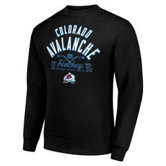 NHL Black Colorado Avalanche Starter Stick And Puck Logo Fleece Pullover Sweatshirt