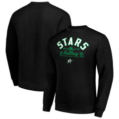 NHL Black Dallas Stars Starter Stick And Puck Logo Fleece Pullover Sweatshirt