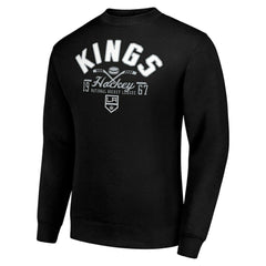 NHL Black Los Angeles Kings Starter Stick And Puck Logo Fleece Pullover Sweatshirt