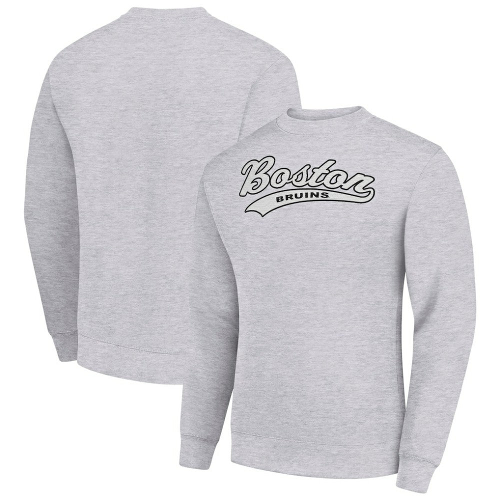 NHL Heather Gray Boston Bruins Starter  Tailsweep City Pullover Sweatshirt