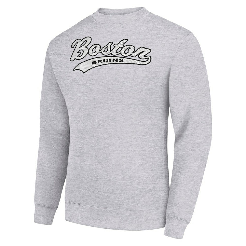 NHL Heather Gray Boston Bruins Starter  Tailsweep City Pullover Sweatshirt