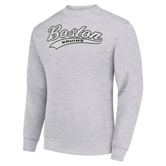 NHL Heather Gray Boston Bruins Starter  Tailsweep City Pullover Sweatshirt
