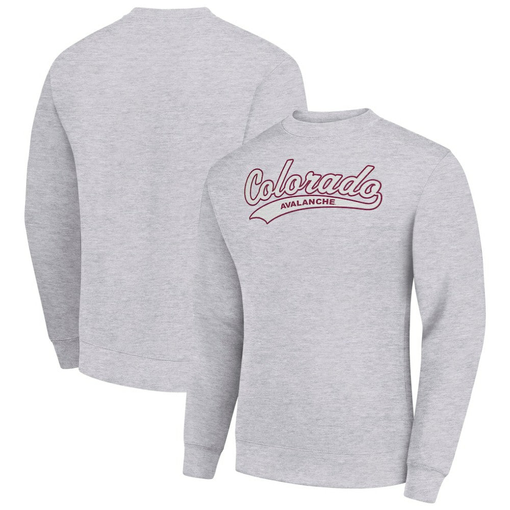 NHL Heather Gray Colorado Avalanche Starter  Tailsweep City Pullover Sweatshirt