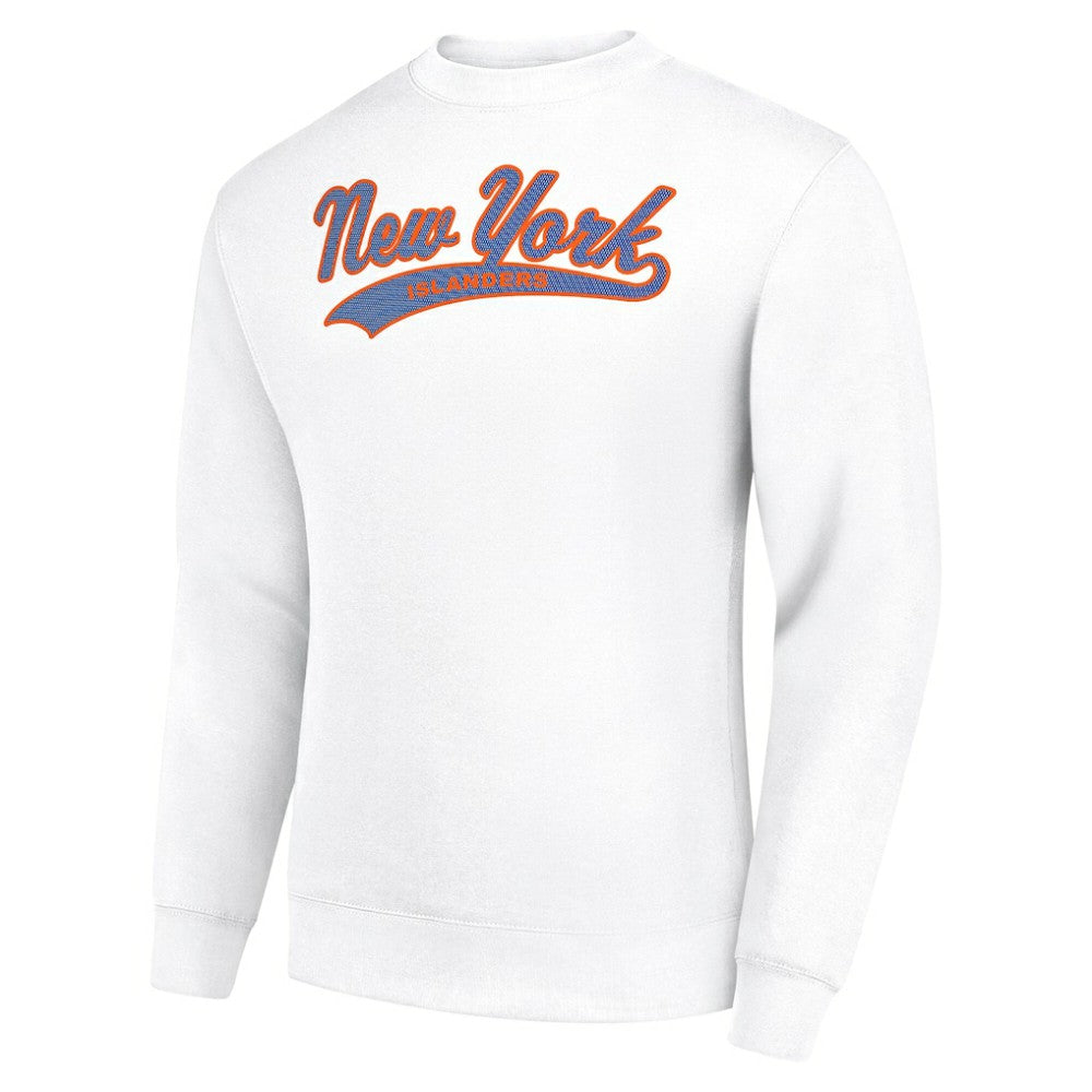 NHL White New York Islanders Starter  Tailsweep City Pullover Sweatshirt