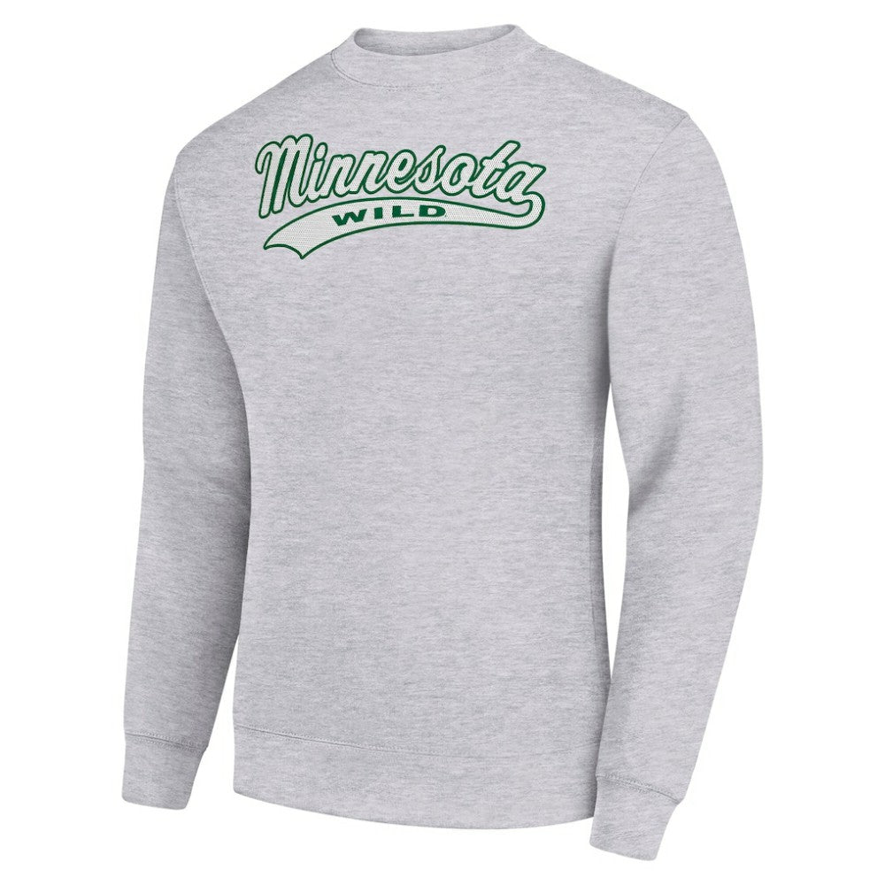 NHL Heather Gray Minnesota Wild Starter  Tailsweep City Pullover Sweatshirt