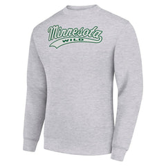 NHL Heather Gray Minnesota Wild Starter  Tailsweep City Pullover Sweatshirt