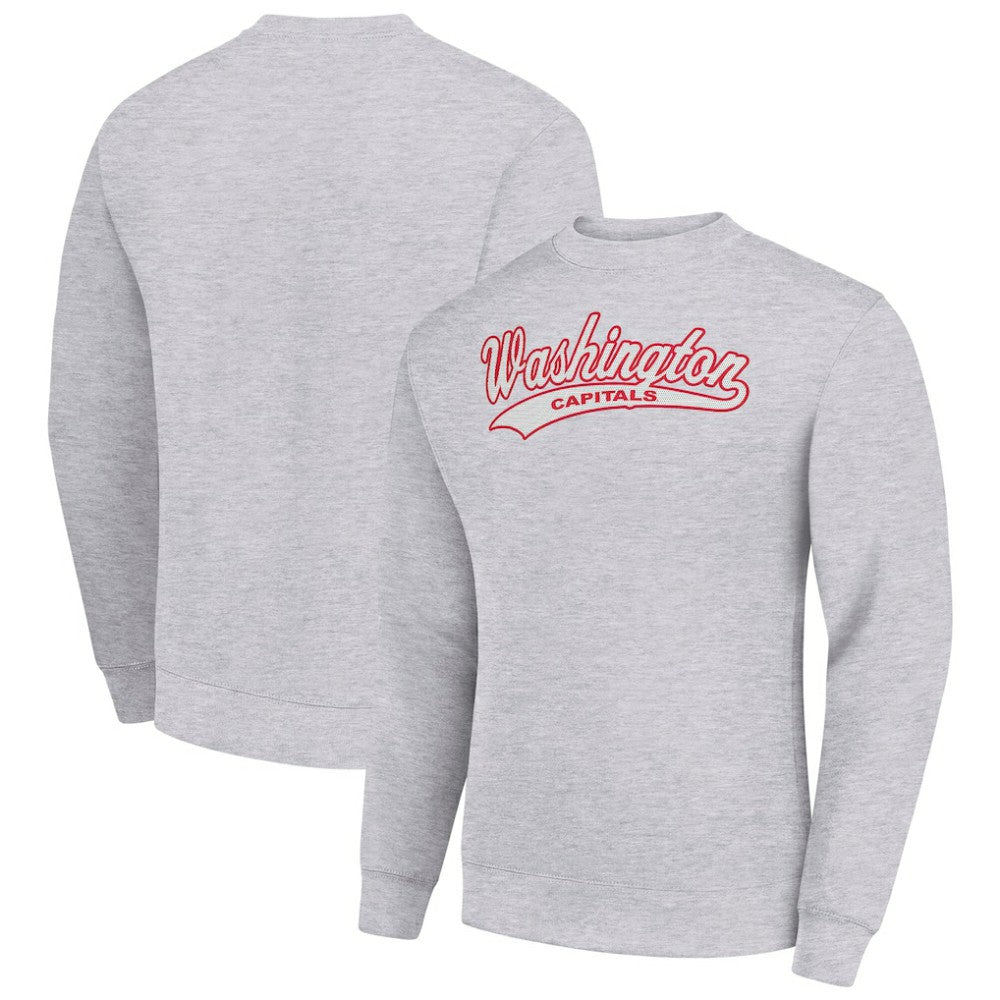 NHL Heather Gray Washington Capitals Starter  Tailsweep City Pullover Sweatshirt