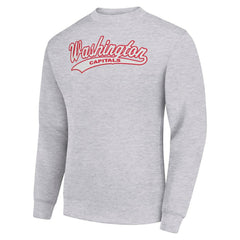 NHL Heather Gray Washington Capitals Starter  Tailsweep City Pullover Sweatshirt
