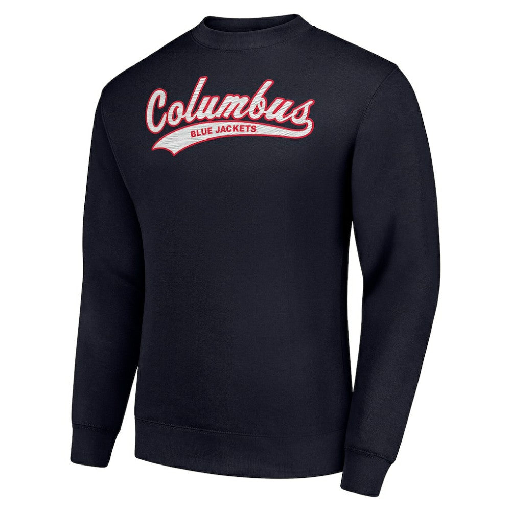 NHL Navy Columbus Blue Jackets Starter  Tailsweep City Pullover Sweatshirt