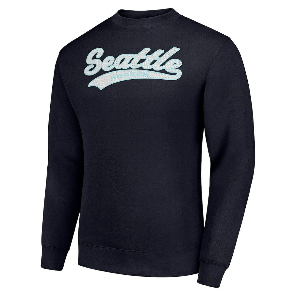 NHL Navy Seattle Kraken Starter  Tailsweep City Pullover Sweatshirt