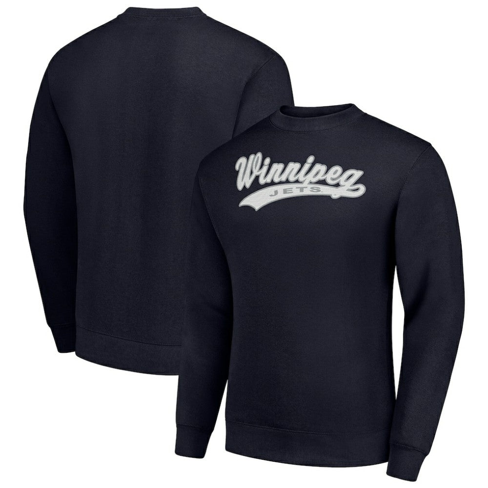 NHL Navy Winnipeg Jets Starter  Tailsweep City Pullover Sweatshirt