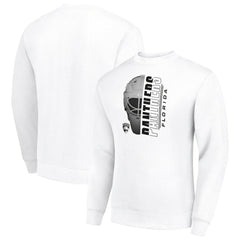 NHL White Florida Panthers Starter  Half Helmet Team Logo Pullover Sweatshirt