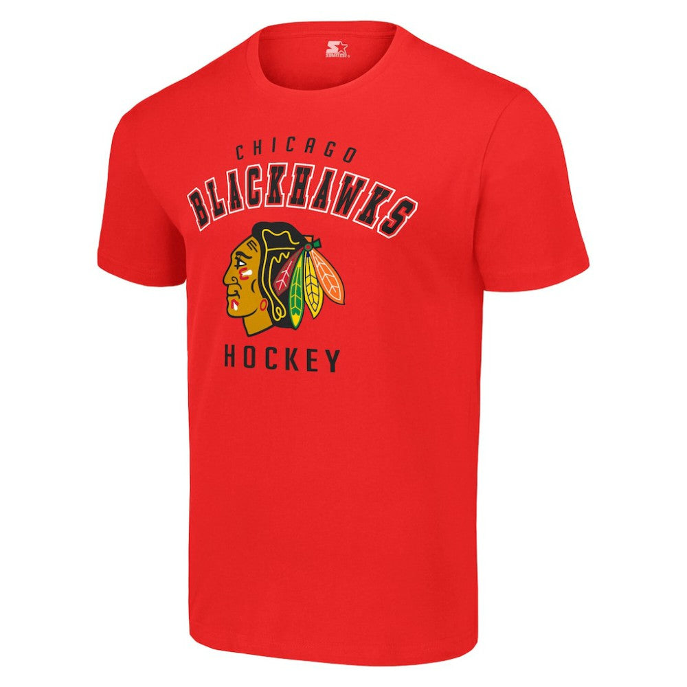 NHL Red Chicago Blackhawks Starter Logo T-Shirt