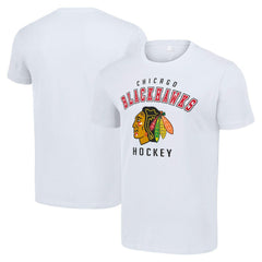 NHL White Chicago Blackhawks Starter Logo T-Shirt