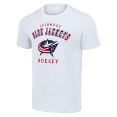 NHL White Columbus Blue Jackets Starter Logo T-Shirt