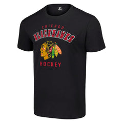 NHL Black Chicago Blackhawks Starter Logo T-Shirt
